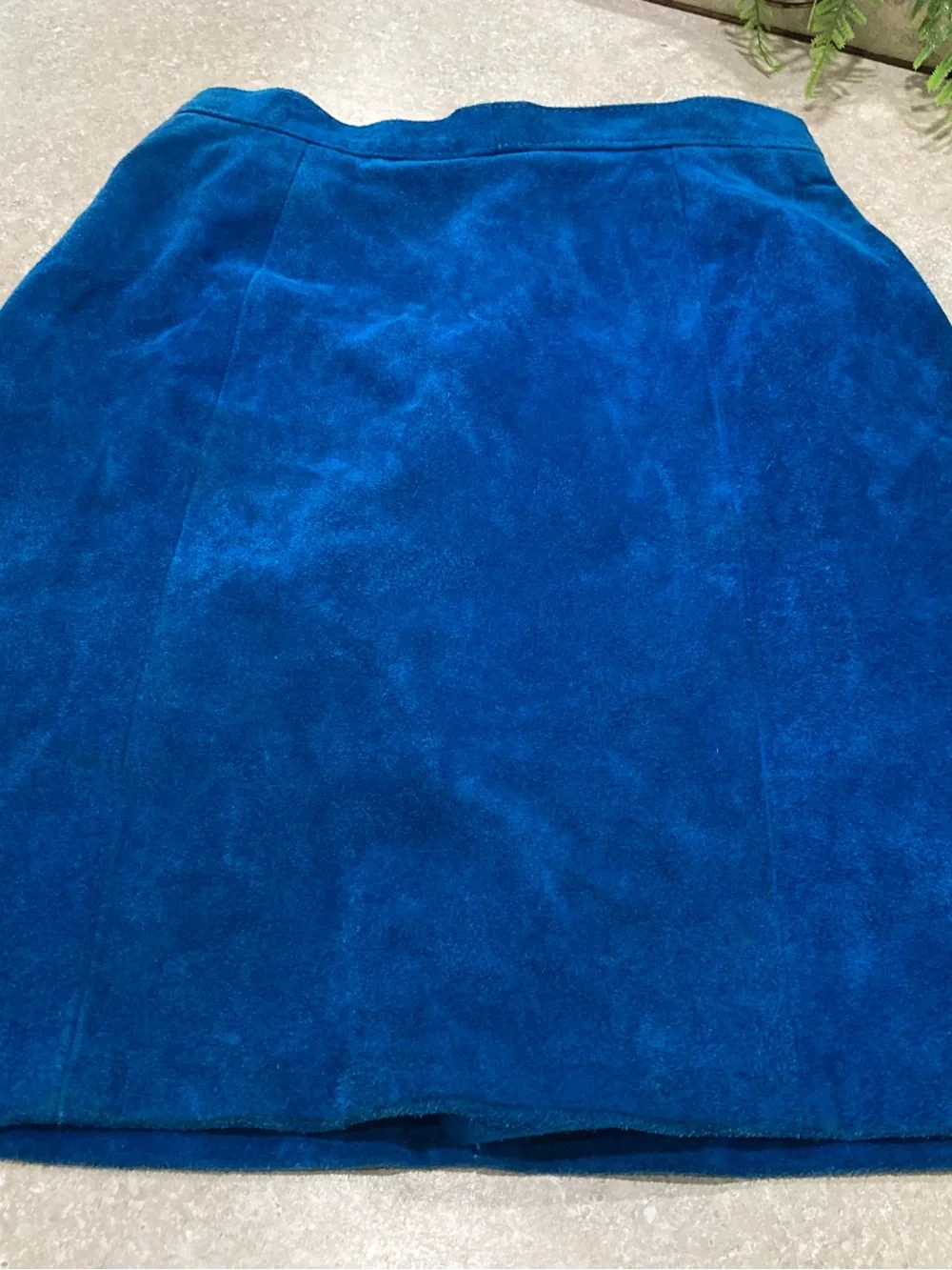 Phoenix Outerwear Turquoise 100% Leather skirt